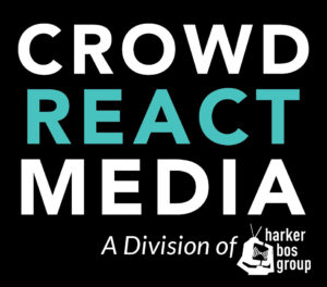 Crowd React Media/Harker Bos logo